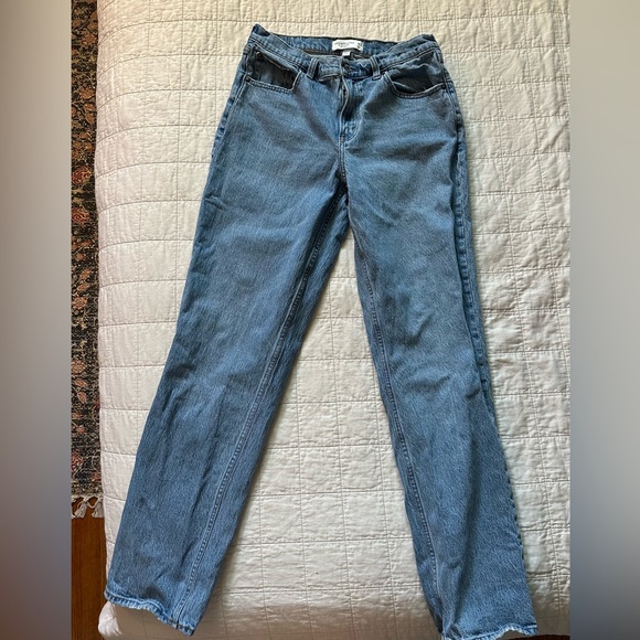 Abercrombie & Fitch Curve Love Mid Rise 90s Straight Jean - Picture 2 of 4